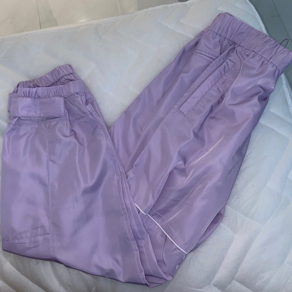 purple joggers